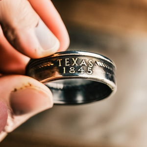 Silver State Quarter Coin Ring image 1