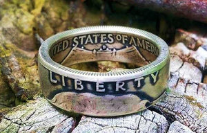 In God We Trust Half Dollar Coin Ring | Custom Jewelry Made from 999 Silver Coin image 1