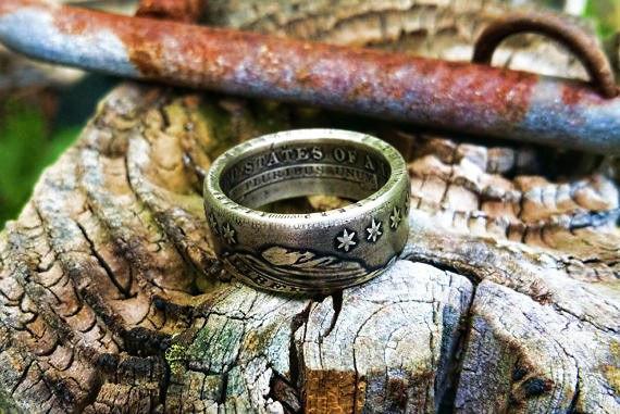 Capped Bust Half Dollar Coin Ring image 0