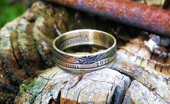 America The Beautiful (2010-2017) Silver Quarter Coin Ring image 0