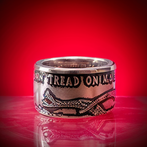 Dont Tread On Me Ring | Coinage Rings® | Made from 999 Fine Silver image 0