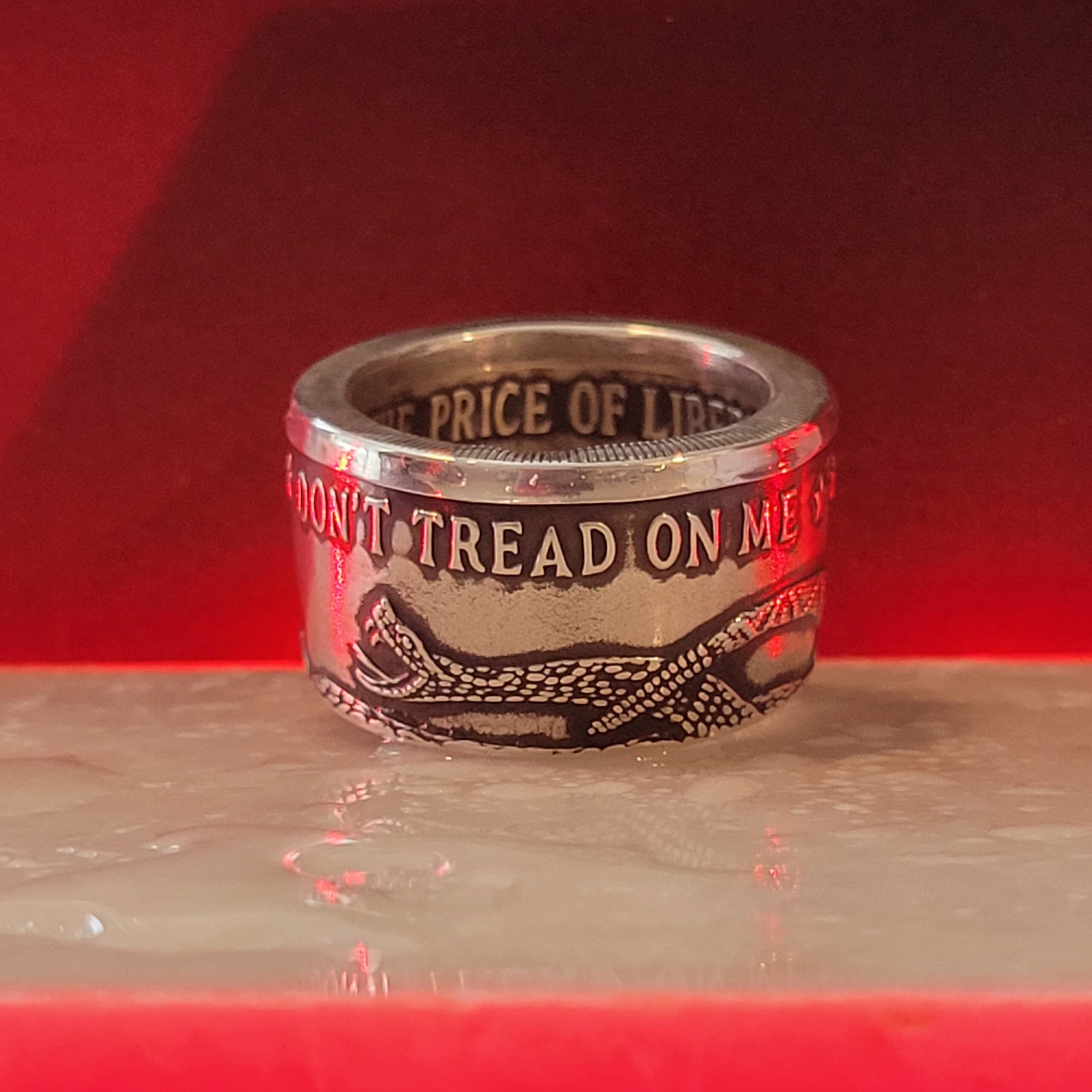 Dont Tread On Me Ring | Coinage Rings® | Made from 999 Fine Silver image 6
