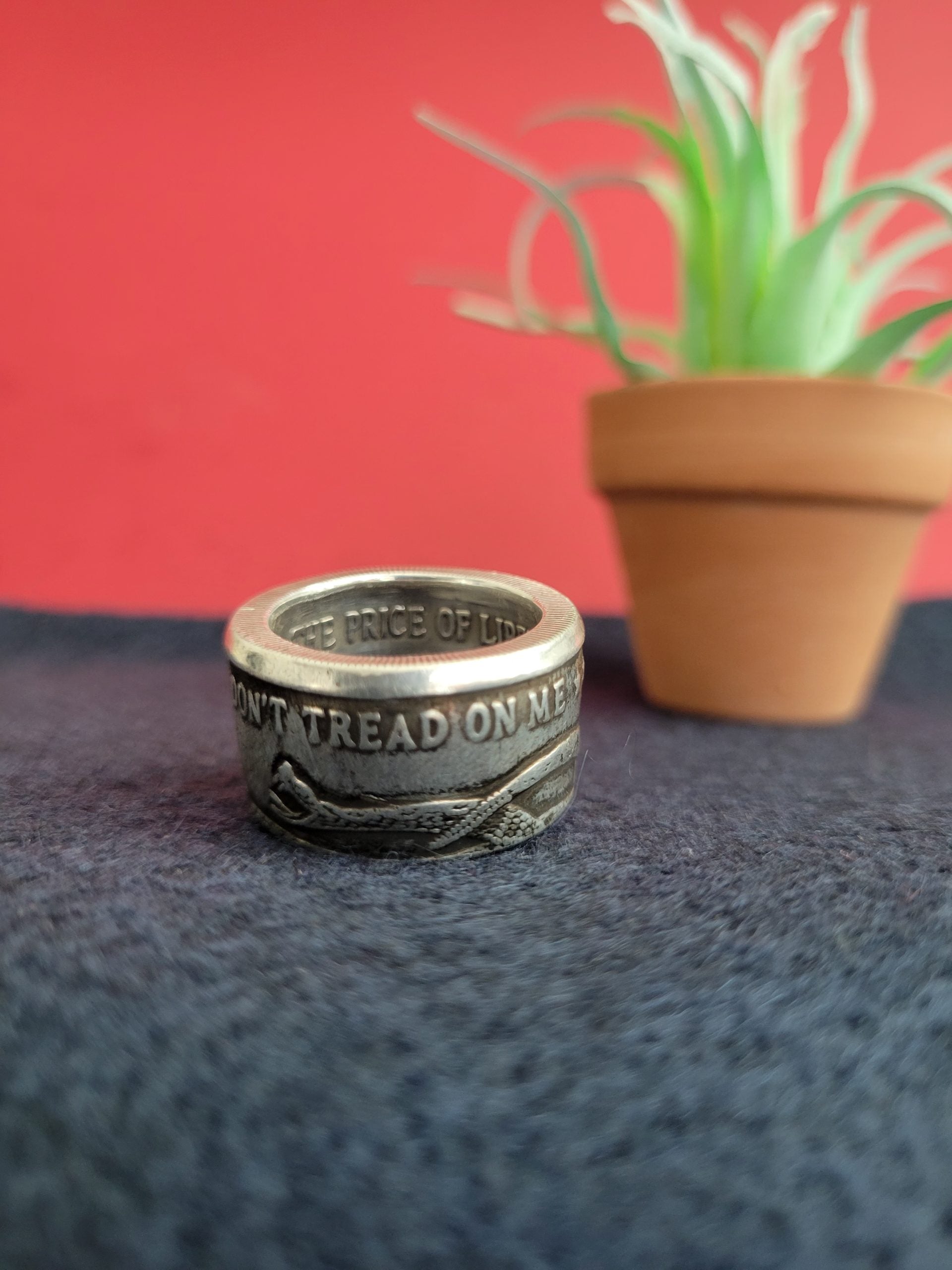 Dont Tread On Me Ring | Made from 999 Fine Silver image 1