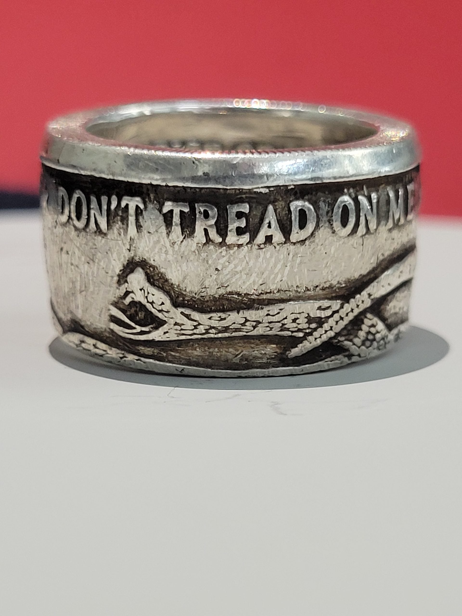 Dont Tread On Me Ring | Made from 999 Fine Silver image 3