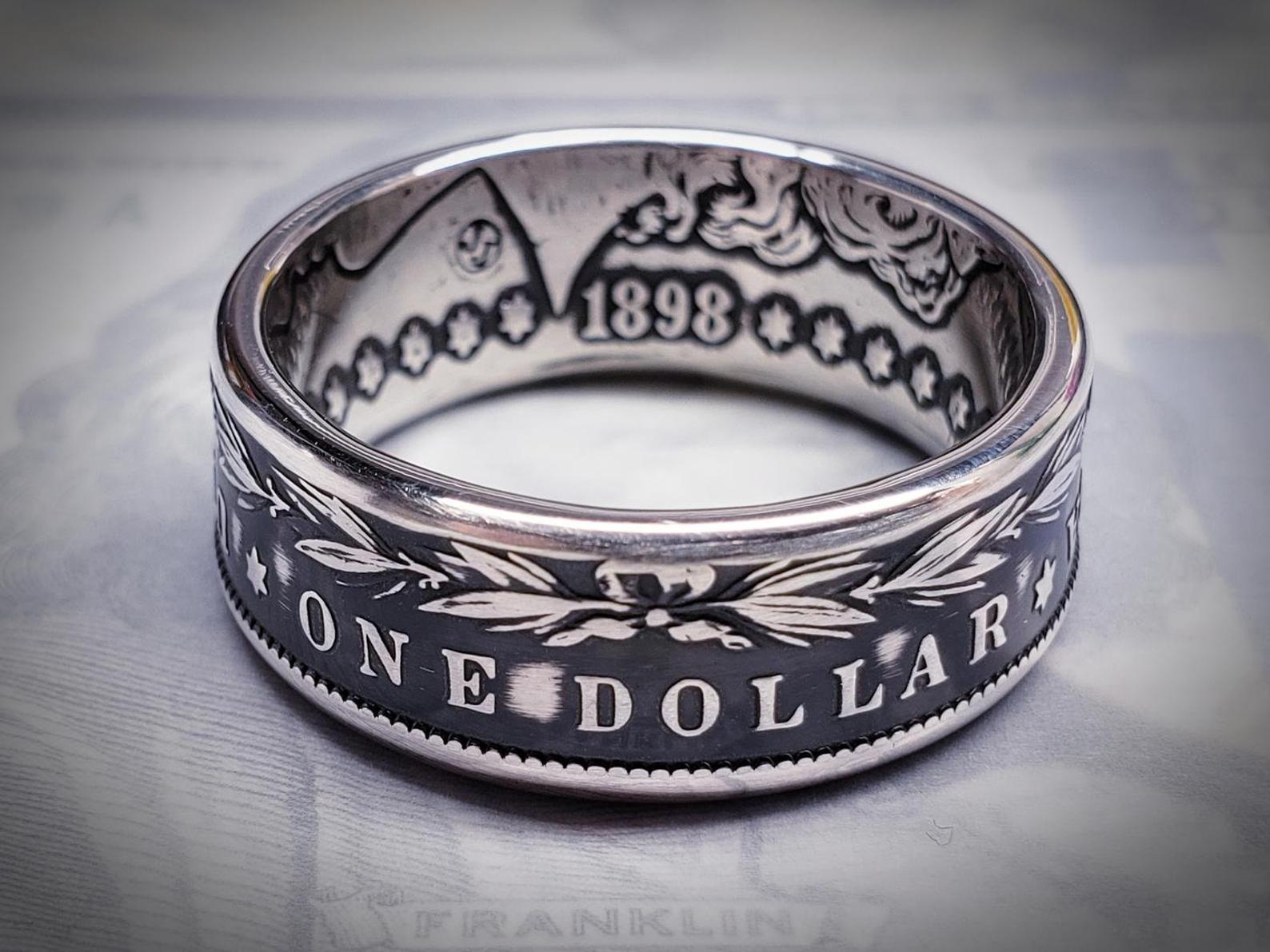 Morgan Silver Dollar Coin Ring | Made from 999 Fine Silver image 2