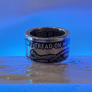 Dont Tread On Me Ring | Coinage Rings® | Made from 999 Fine Silver image 5