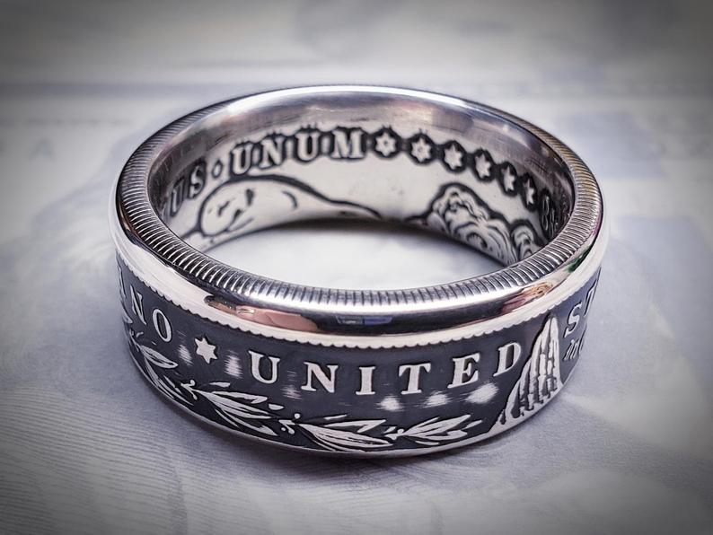 Morgan Silver Dollar Coin Ring | Made from 999 Fine Silver image 3