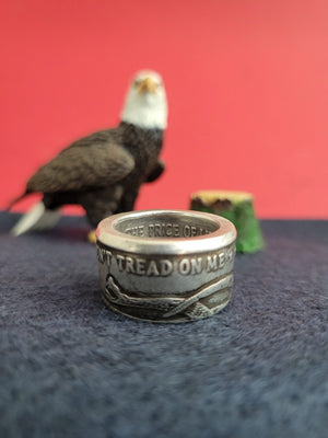 Dont Tread On Me Ring | Made from 999 Fine Silver image 2